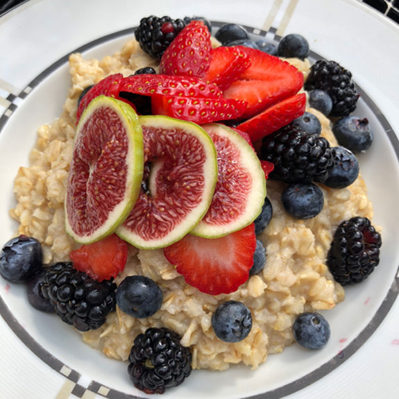 oatmeal and fruit