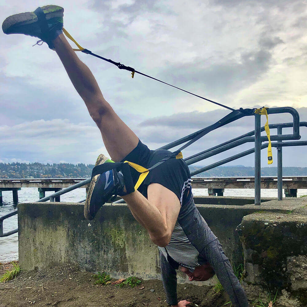 David using the TRX suspension trainer