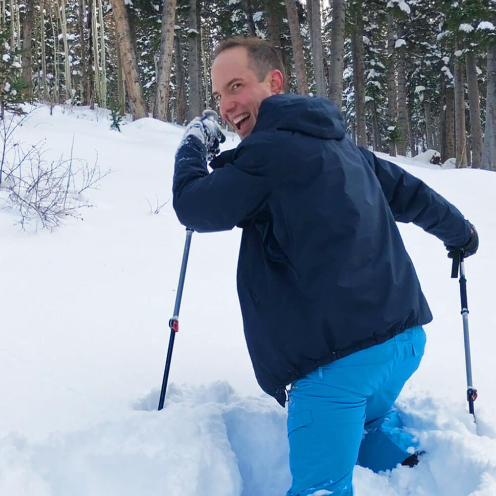 snowshoeing